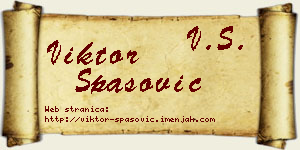Viktor Spasović vizit kartica